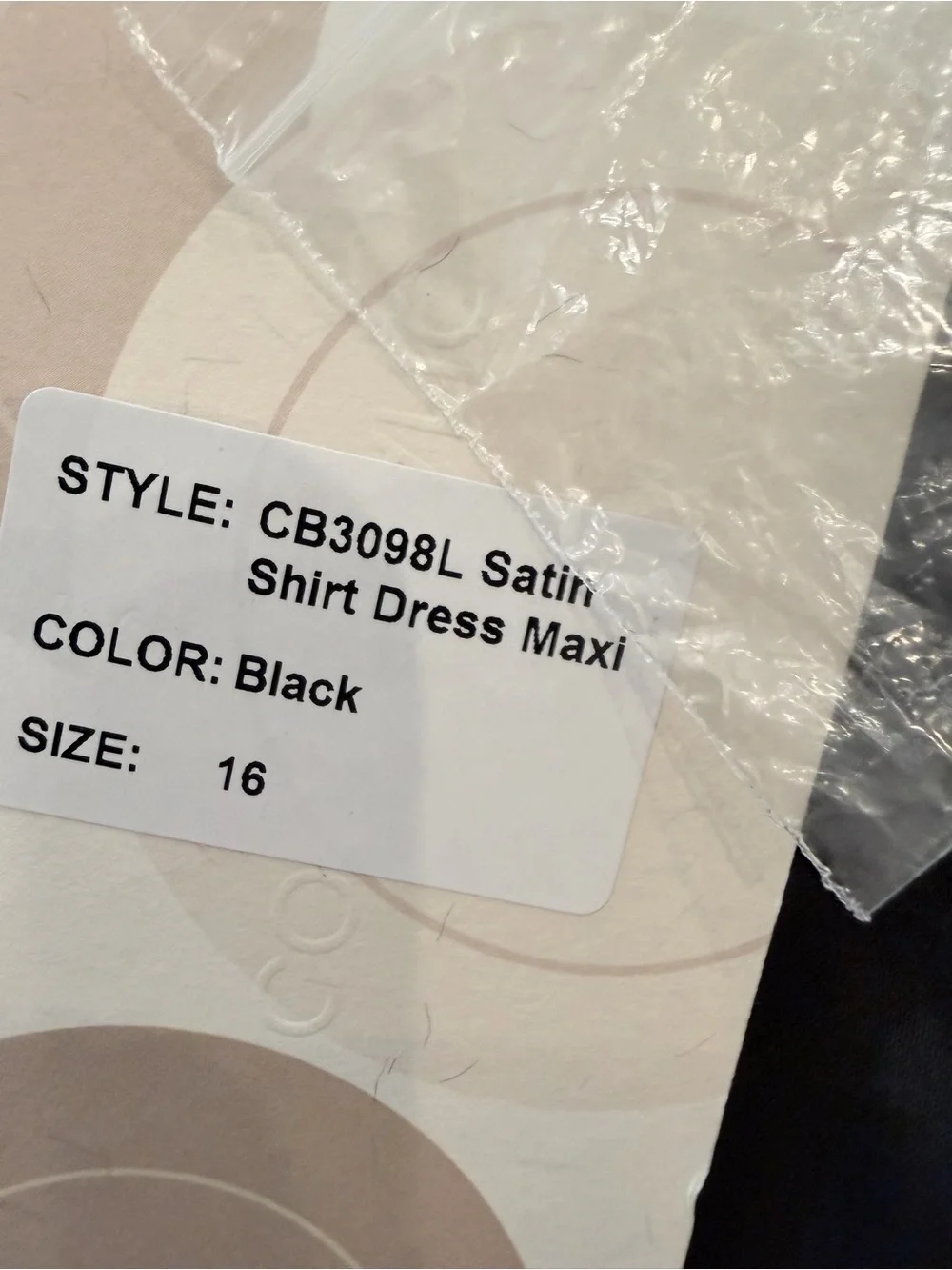 Coco Blanc Black Satin Maxi Shirt Dress Size 16 NWT